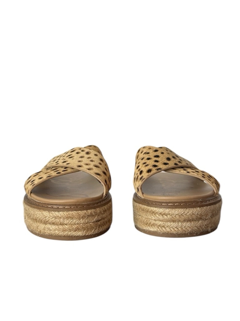 Sam Edelman Korina Animal Print Espadrille Platform Leopard Slide Sandals Size 7 - Picture 3 of 8